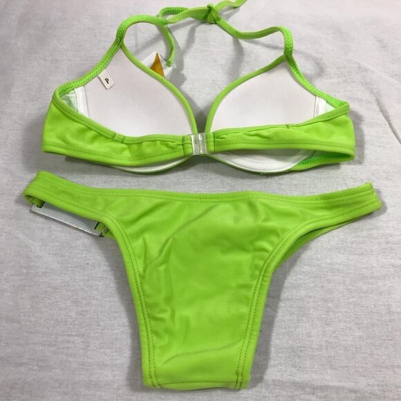 Brazilian Size Small Green Low Rise Bikini Set. New With Tags - Picture 4 of 4